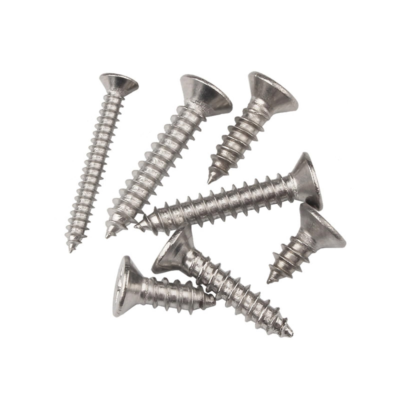 Single Thread Screws, Multipurpose Screws, M1-M6, Stainless Steel Mini Countersunk Flat Head Countersunk Screws, Self Tapping Screws (Color : 5mm, Size : M2.6 50pcs) (Color : 5mm, Size : M2.6 50pcs