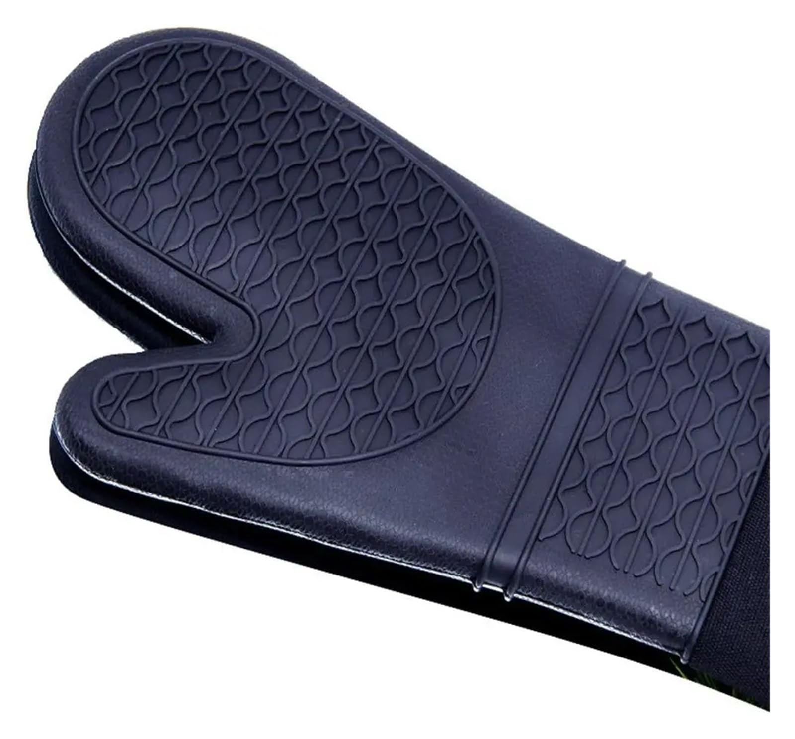 Genérico 2 Guantes de Horno Silicona Resistentes al Calor 19.5 x 7.4 pulg