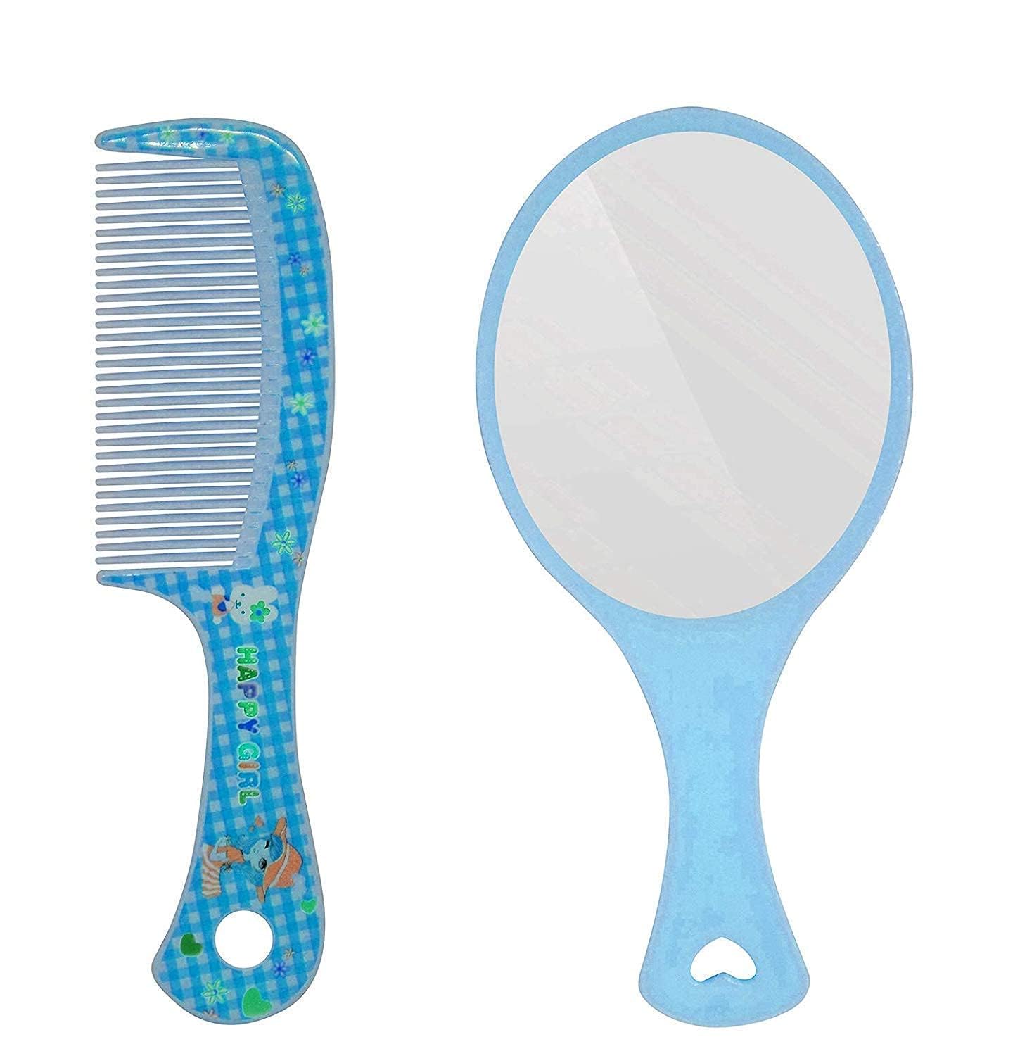 VEDETIC Combo of Hair Comb & Mirror Set for Women and Girls | Casual, Travelling, Daily Use Hair Comb & Hand Mirror, Easy to Carry in Your Purse and Handbag-image-3