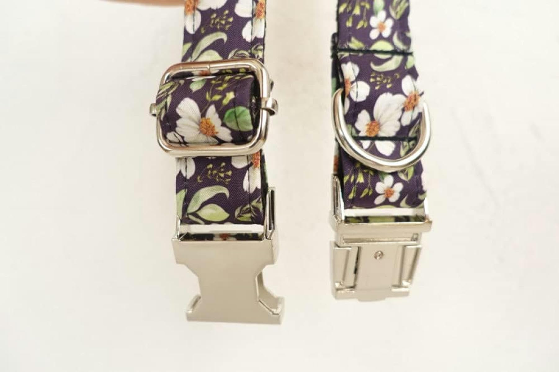 Collar de Perro Suave y Resistente con pequeñas Flores Collares de Perro 5 tamaños - Correa de Collar de Pajarita - S