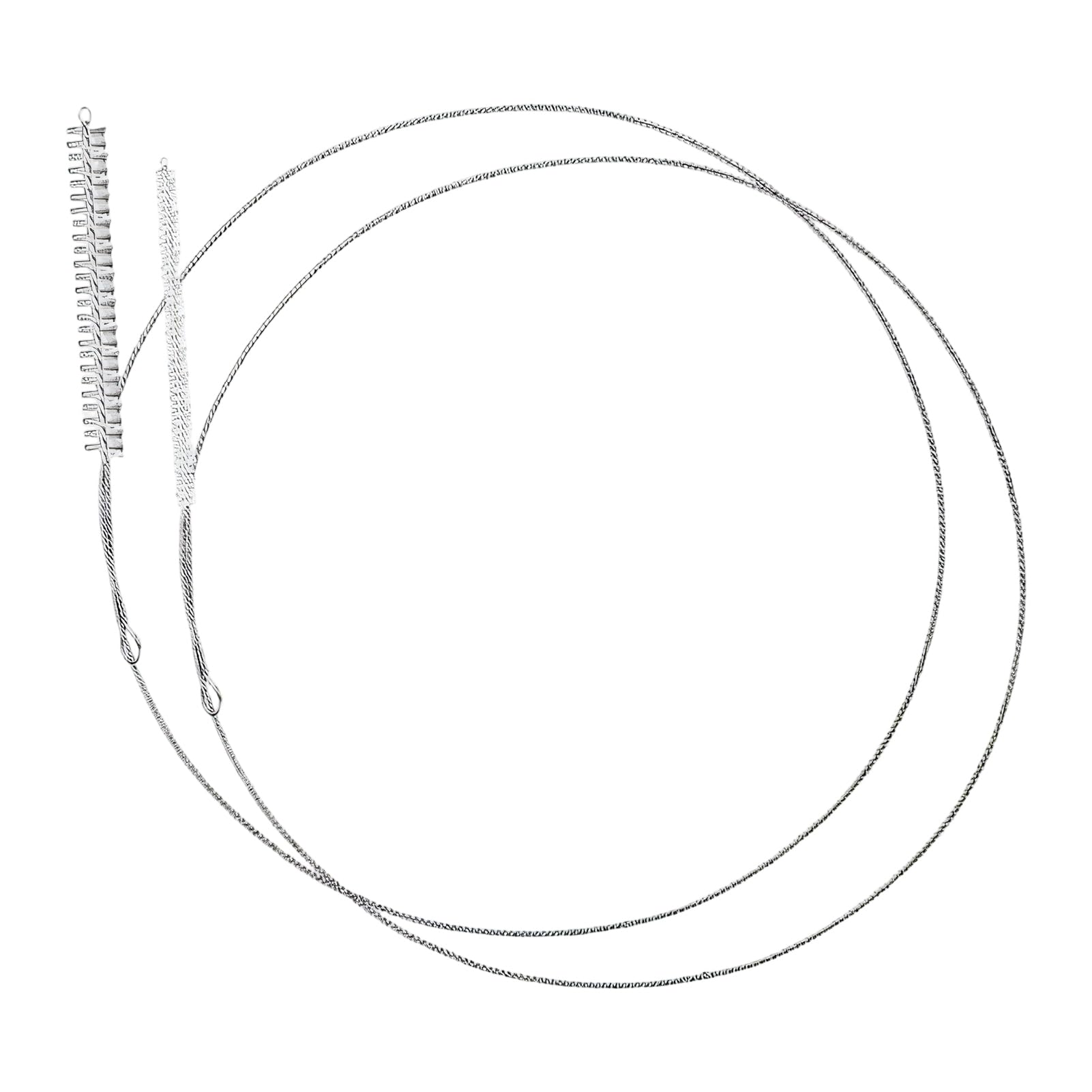 2 cepillos de manguera de 100 cm, juego de cepillos de limpieza para desagüe y paja de frigorífico, flexible y sin arañazos, acero inoxidable, largo, 0,6/1,2 cm para evitar obstrucciones