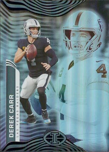 TARJETA OFICIAL DE FÚTBOL 2022 ILLUSIONES #56 DEREK CARR LAS VEGAS RAIDERS DE LA NFL