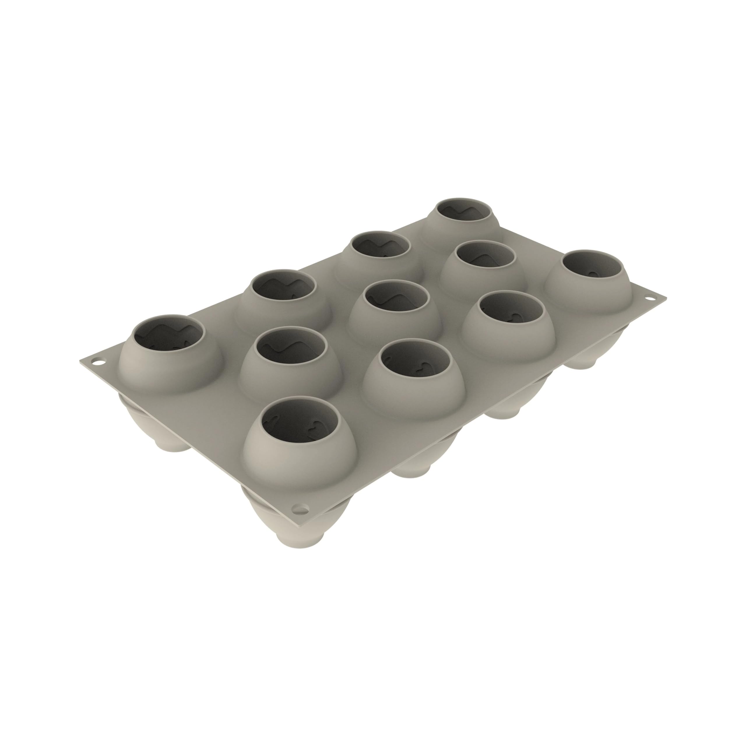 silikomart Moldes de silicona para dulces huevos - EGG HUNT 11 cavidad ø 53 H 67 mm Vol 100 ml - Accesorios profesionales para Pascua y pastelería - Moldes de una porción para pasteles de horno