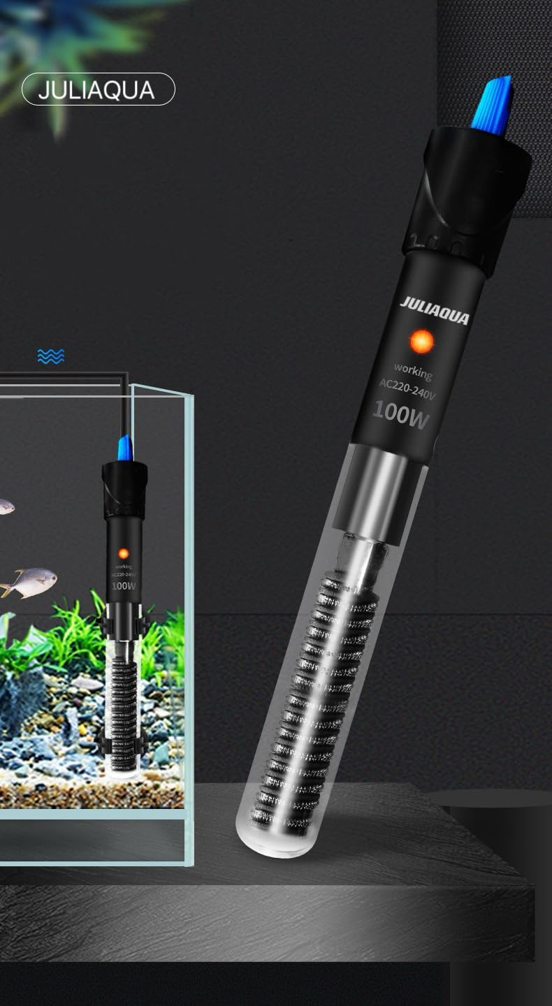 Classic Riscaldatore per Acquario per Pesci e Tartarughe Riscaldamento dell'acquario Riscaldatore Regolabile 100W