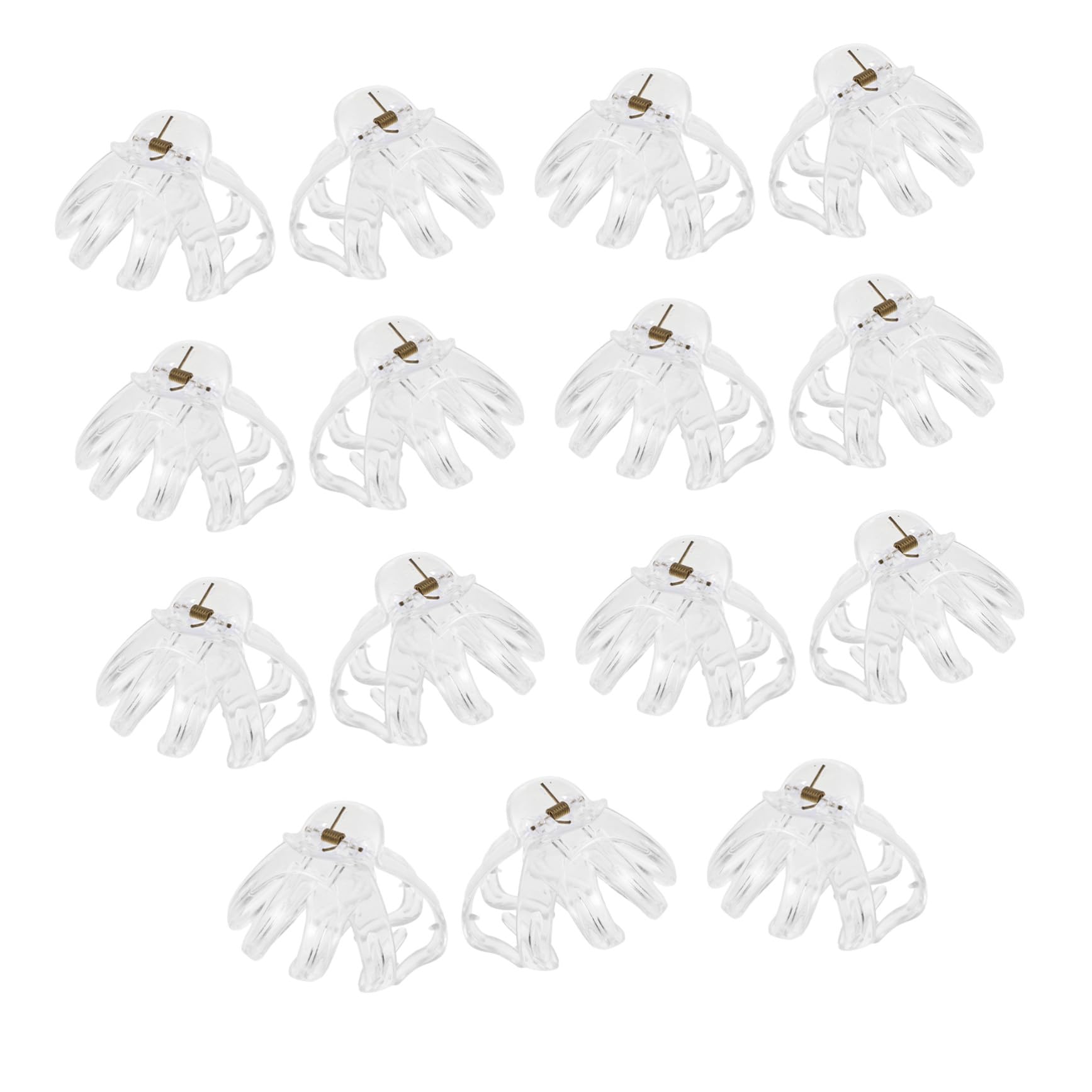 BESTYASH 15 Pezzi Fermagli Artigli Trasparenti Elastici per Capelli Spessi e Sottili Clip Morbide in Plastica Resistente Accessori Moda Donna per Acconciature Estive e Quotidiane