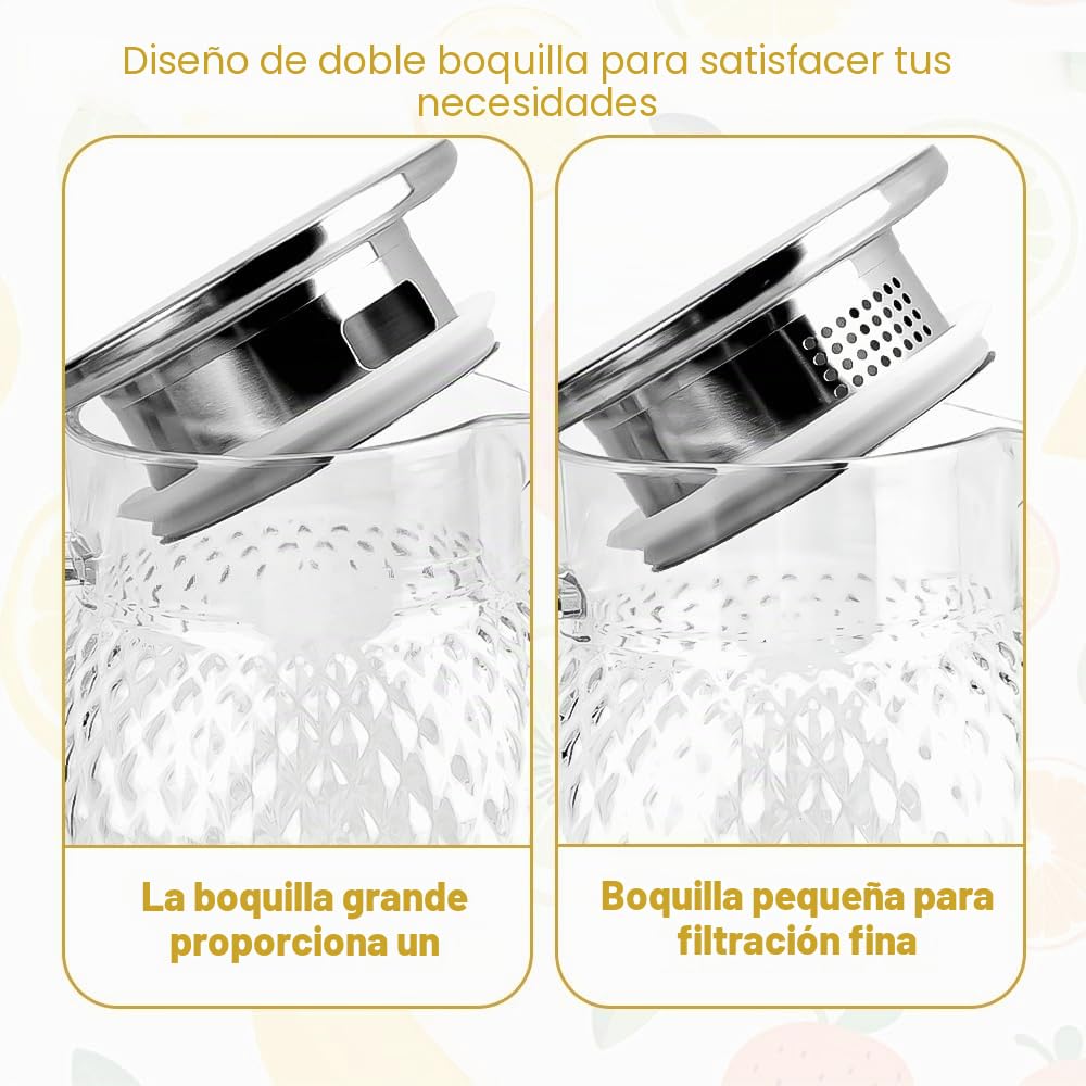 Jarra Acrílica de 2L, TIE-DailyNec 2 Pack Jarra de Agua de Plástico con Tapa y Asa, Jarra de Zumo Transparente Sin BPA para Limonada, Leche, Café, Té, Incluye 1 Cepillo de Mango Largo