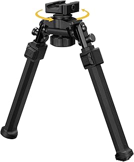 CVLIFE Picatinny Bipods for Rifles Tactical Rifle Bipod Adjustable Rotation 360 Degrees Tilt Portable Sturdy Bipod for Hunting and Shooting - CVLIFE