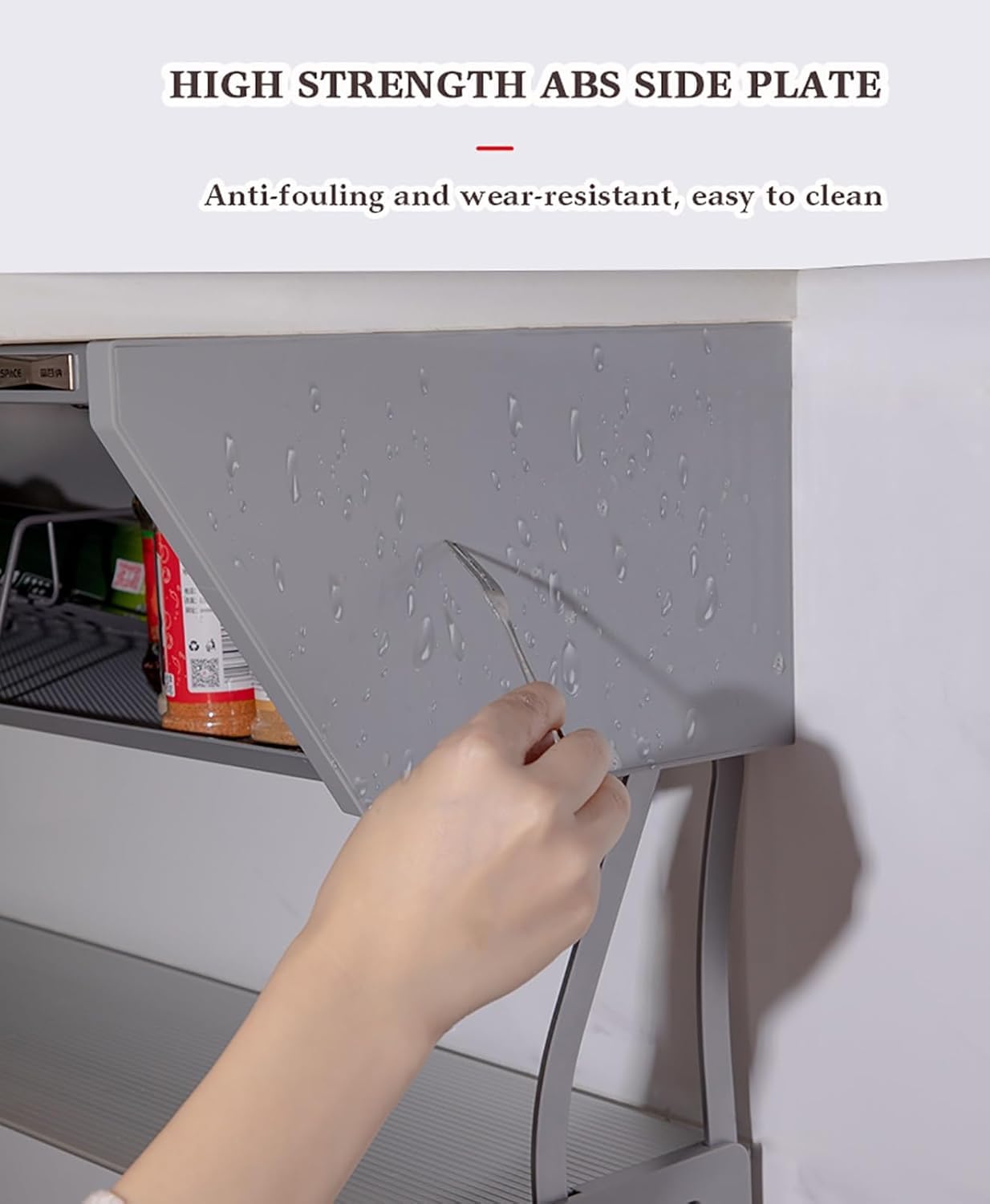 Amazon｜ダブル折りたたみ引き出し式キッチン吊り戸棚収納食器収納