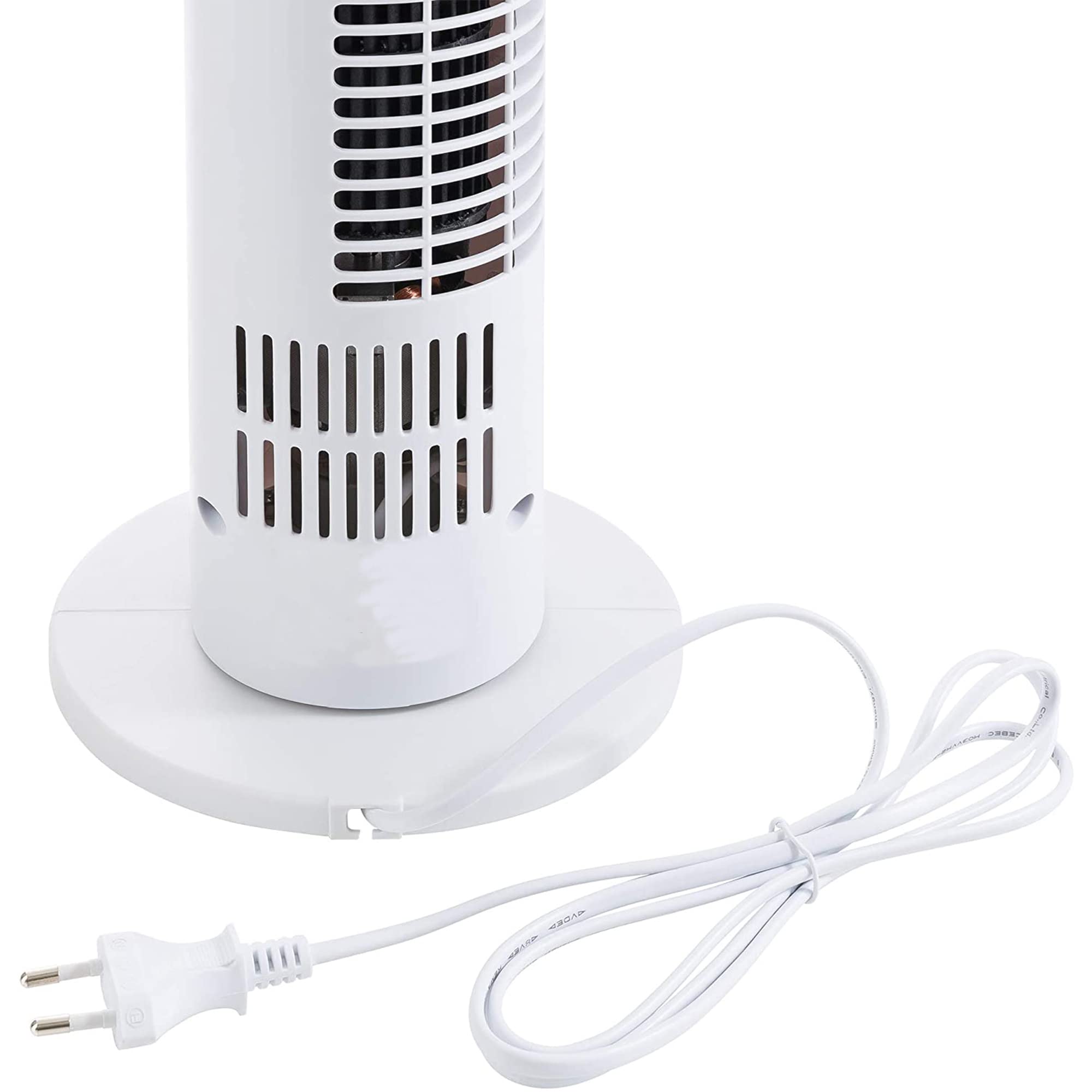 HOMCOM Ventilateur colonne silencieux 40 W, ventilateur tour pour chambre avec 3 modes 3 vitesses, télécommande, oscillant 70°, minuterie et contrôle tactile, 78,5H cm blanc