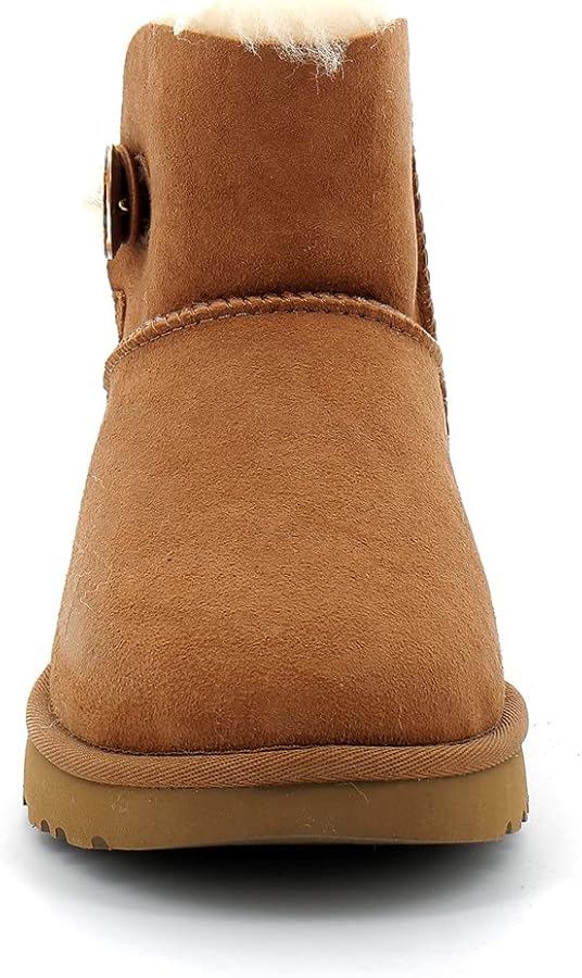 UGG Women's Mini Bailey Button Bling Winter Boot, Chestnut Gold, 8