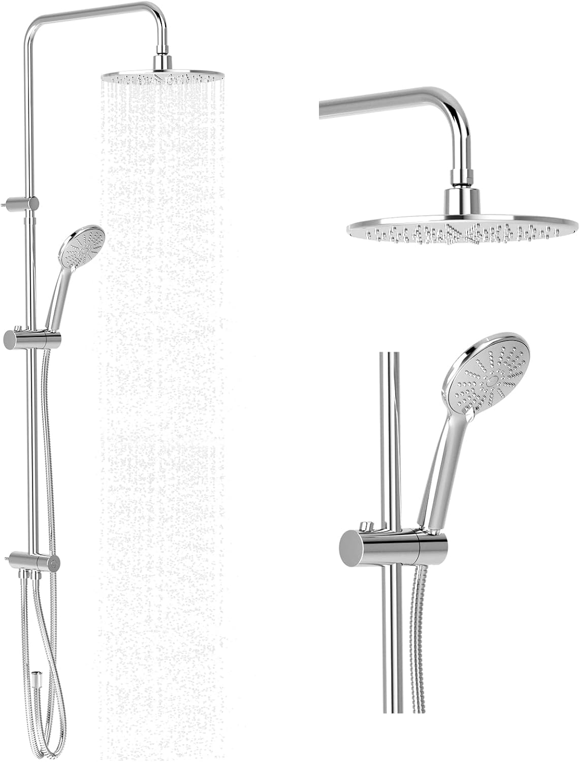 JOMOO Bathroom Shower Set, Rainshower and Bathroom Fixtures without Tap