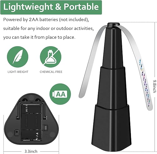 Miniatura 4 de Abanicos de mosca para mesas 4 paquete - Ventiladores automáticos portátiles para mesa de picnic y repelentes de alimentos para restaurante, fiesta,