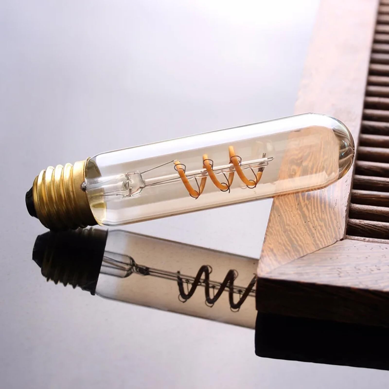 Żarówki LED E26 T30 130 mm spiralna żarówka Edison w stylu retro vintage, 110V, elastyczna, ściemnialna lampa LED do dekoracji pokoju (E26 110V)