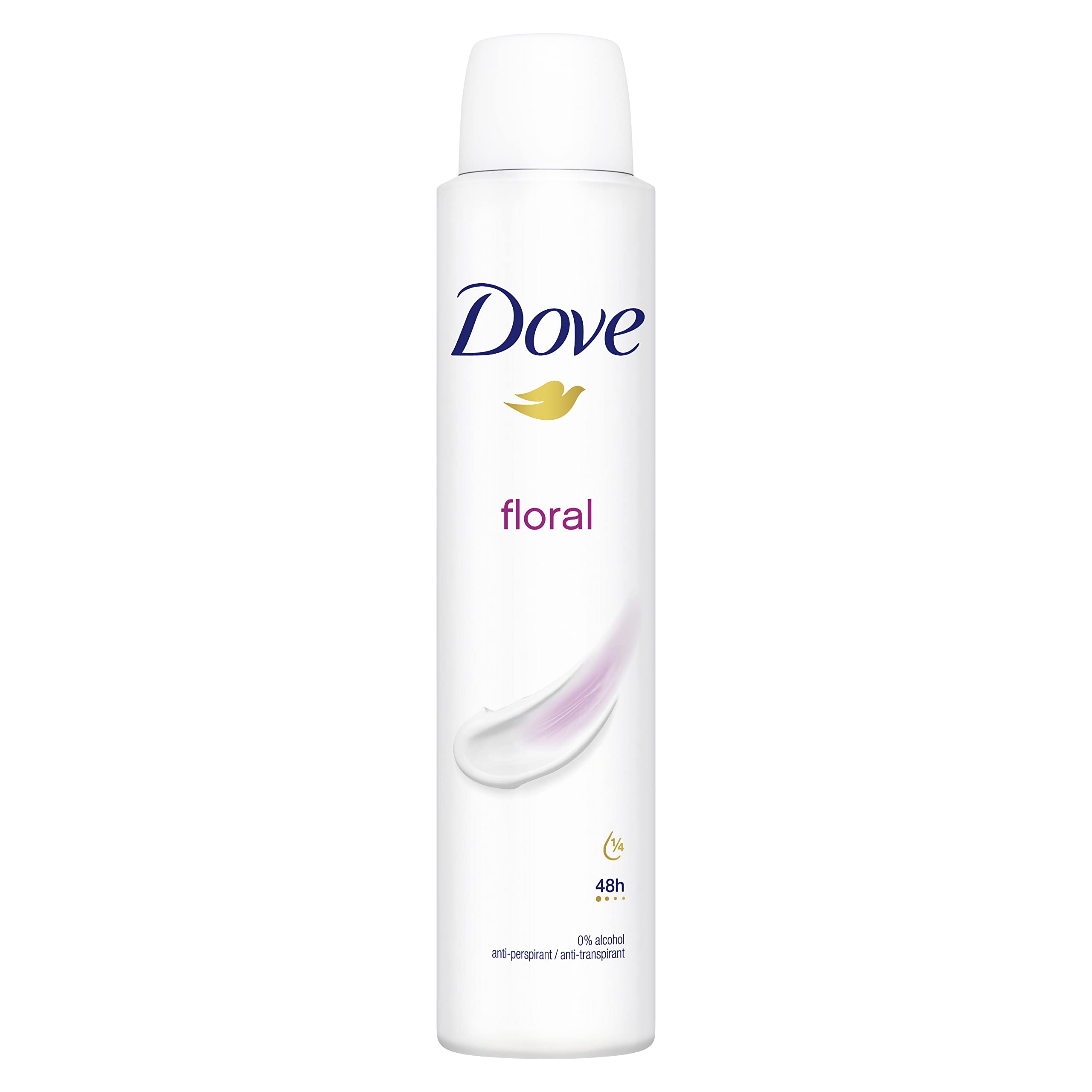 Dove Floral Anti-perspirant Deodorant Spray with 1/4 moisturising cream for 48 hours of protection 6x 200 ml