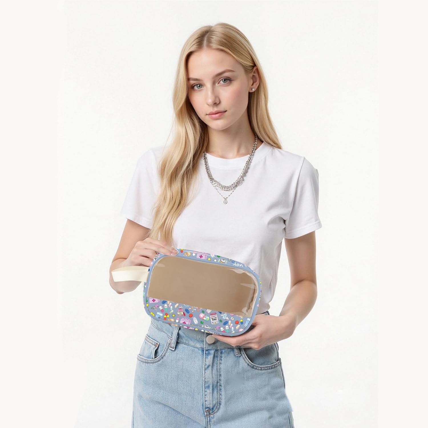 CMNIM Clear Medicines Makeup Bag Don't Forget to Take Your Meds Funny Medicine Bag Gift for Women Patient Drug Organizer Bag (2582 Medicine Bag) - Image 4