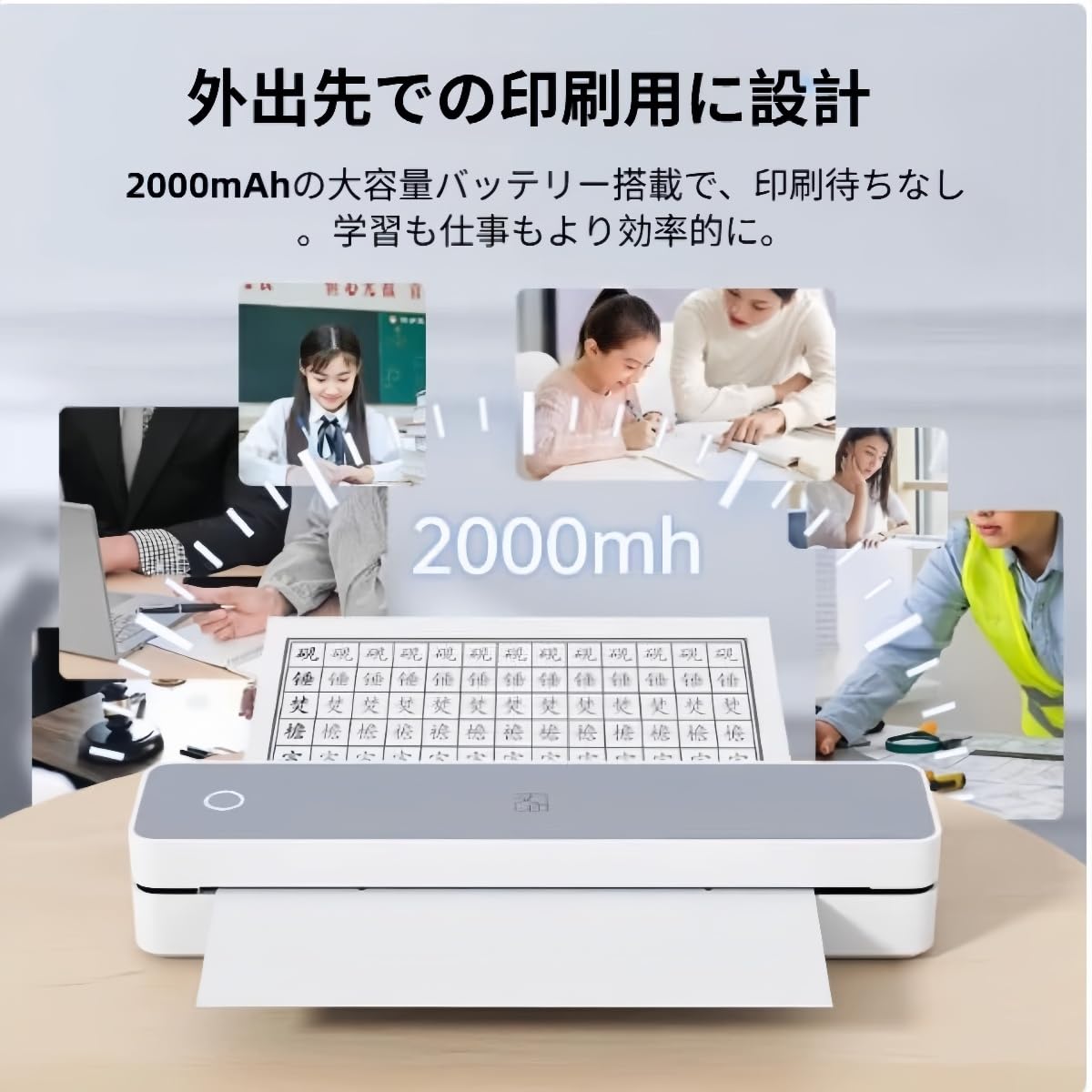 Amazon.co.jp: Bluetoothプリンター ポータブルインクレスプリンター