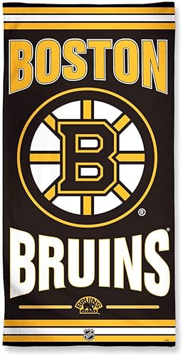 WinCraft NHL Boston Bruins - Toalla de playa, color negro, 30 x 60 pulgadas