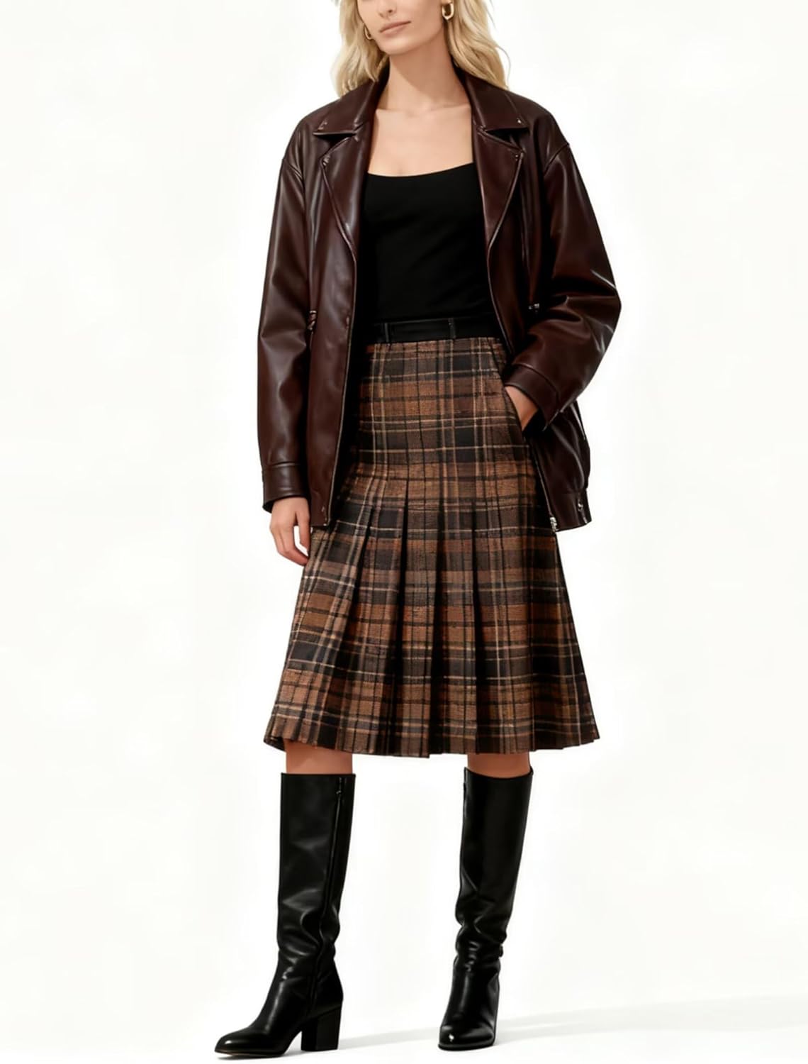 Sunzel Women's Square Neck Tank Top Fall Winter Thermal Layering Double Lined Slim Inner Wear for Sweaters & Casual Outings - Image 6