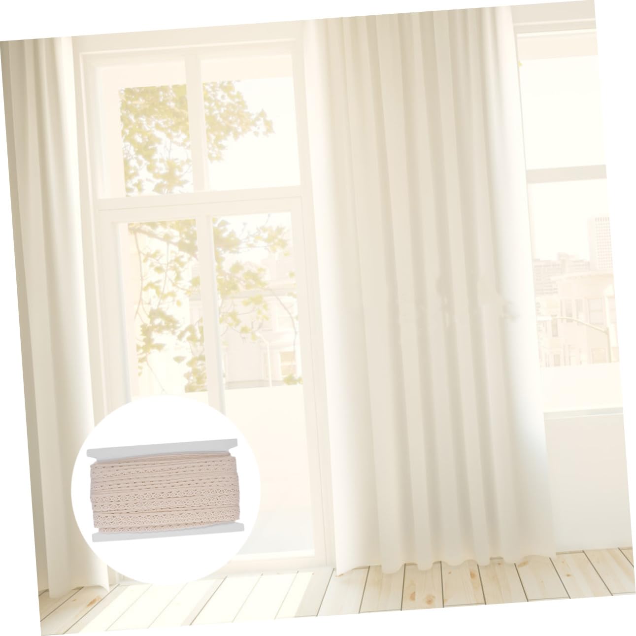 2rollos Encaje De Algodón Decorativo Para Manualidades Cortinas y Manteles Material Para Proyectos Yardas