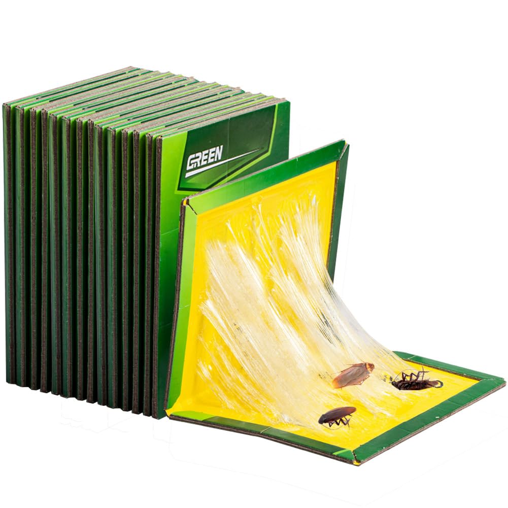Orrdiffi10 Pack Pest Sticky Pads Trap Extra Strong,Glue Trap Sticky Pads,Pest Sticky Boards for Indoor Home Kitchen Outdoor Garden(21X31cm)