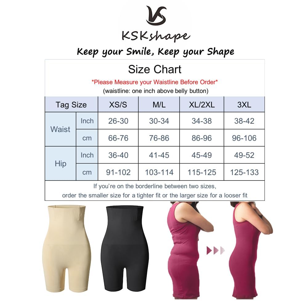 KSKshape Bielizna modelująca brzuch z wysokim stanem bielizna wyszczuplająca uda dla kobiet