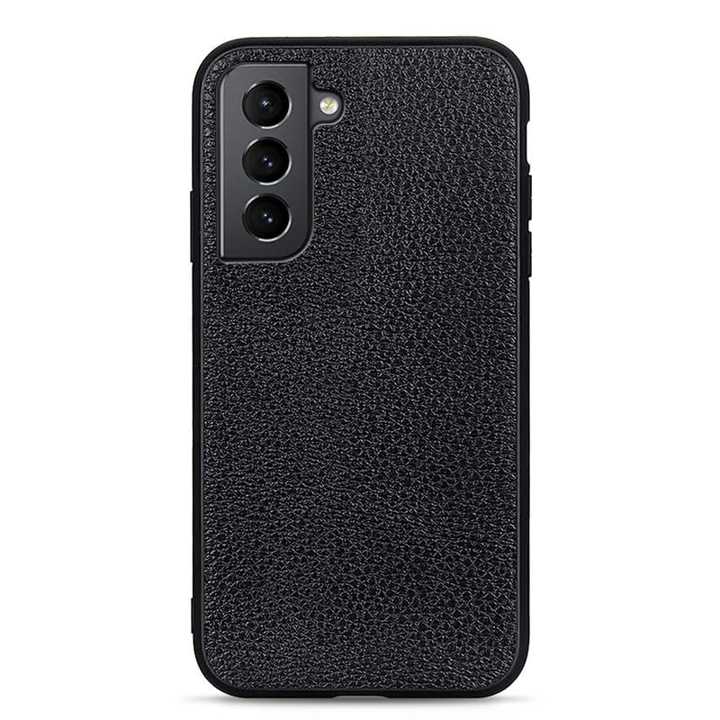 Coque Samsung S21 cuir véritable coque arrière rigide mince