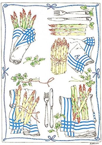 European Linens 3-Asparagus Tea Towel, 20 x 28
