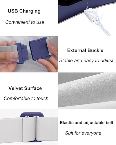 Miniatura 6 de Almohadilla térmica eléctrica, almohadilla térmica menstrual inalámbrica portátil con 4 niveles de calor y 4 modos de masaje, cinturón de