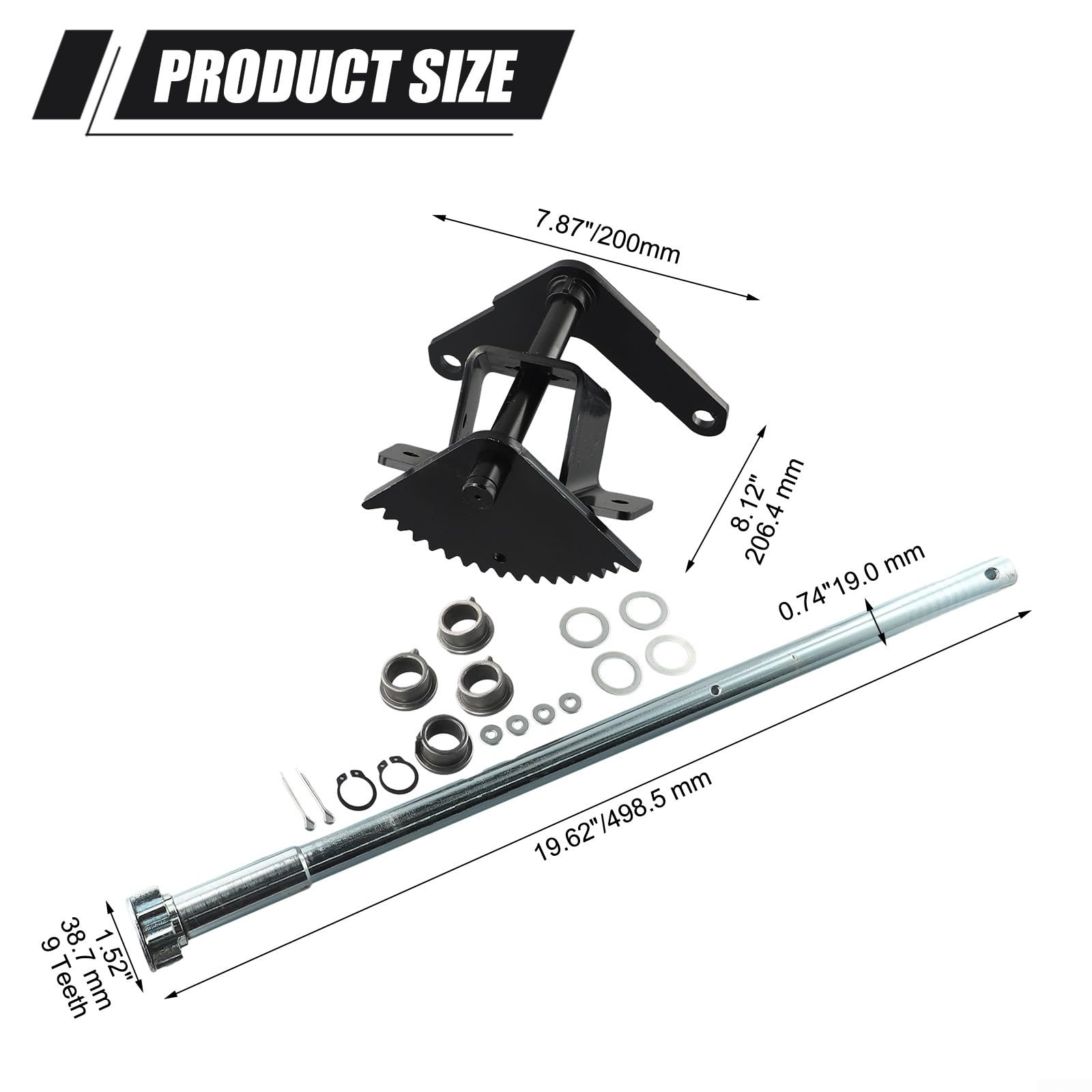 Kit ingranaggio e albero sterzo per tosaerba LT133 LT150 LT155 LT160 LT166, montaggio di ricambio in metallo per un controllo migliorato