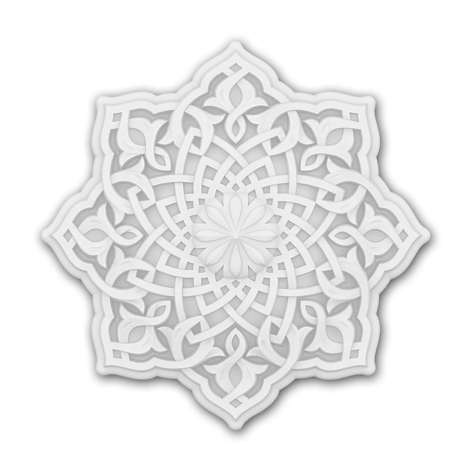 Rosace polyurethane Profhome 156501 moulure plafond 31,9 cm