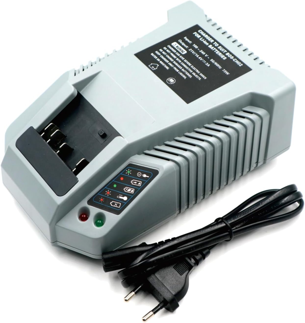 BOS-CH02_EBN Charger Charging for Bosch 14.4V Li-ion Batteries BAT607 BAT607G BAT614 BAT614G OR 18V BAT609 BAT609G BAT618G Compatible with Original Charger BC660 GAL1860CV GAL1880CV
