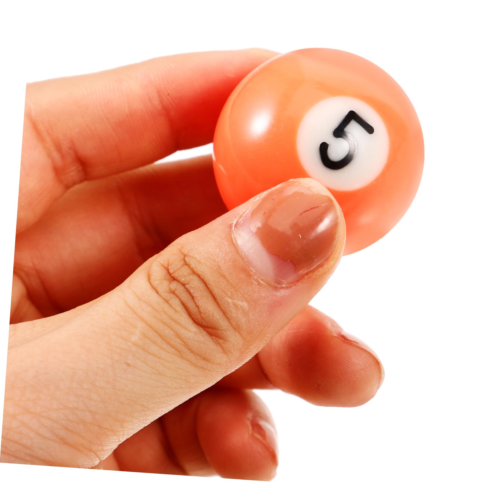TOYANDONA Jeu de Boules de Billard Miniature en Résine pour Garçon et Filles, 16 Billes Résistantes à l'usure avec Finition Soignée, pour Jouer Billard la Maison