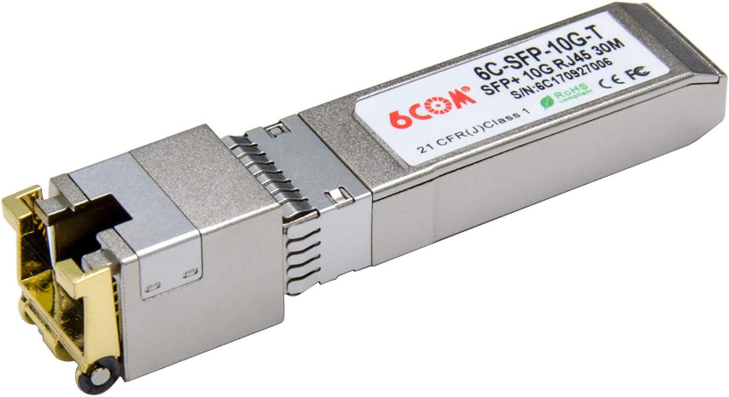 6COMfor Cisco SFP-10G-T-S 10GBase-T SFP+ 10 Gigabit RJ45 Copper Transceiver 30m