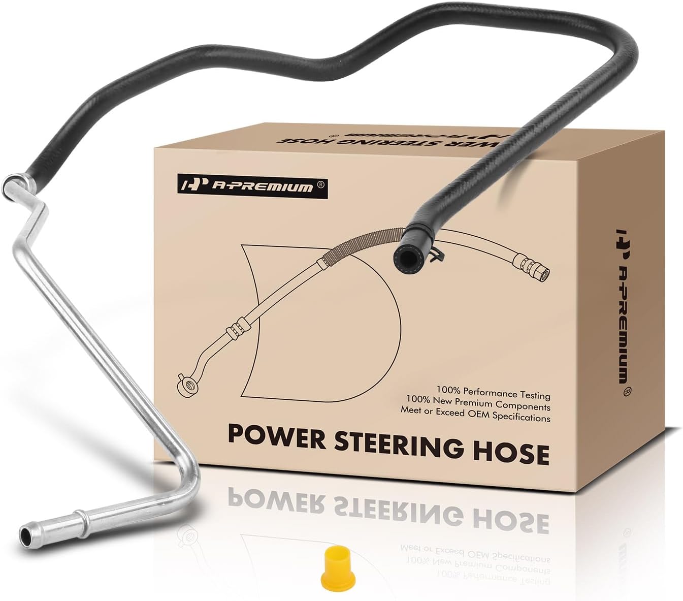 A-Premium Power Steering Return Hose Line Assembly Compatible with Ford F-250 F-350 Super Duty 2000-2004, F-450 F-550 Super Duty 2000, Excursion 2000-2005, 5.4L 6.8L, Cooler to Reservoir