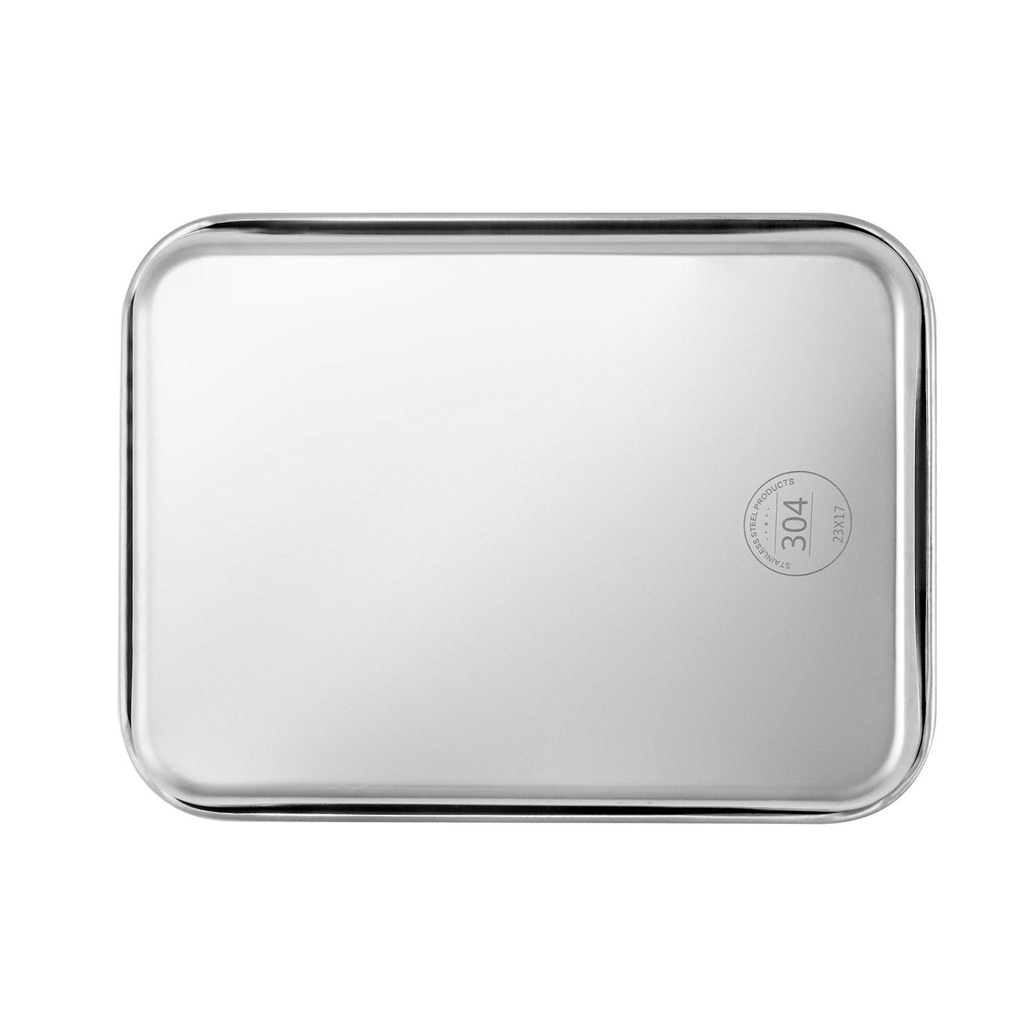 QWORK Stainless Steel Instrument Tray, Utility Tray Tool Organizer Trays for Lab Instruments, 10 5/8" x 6 11/16" x 1 5/16", Flat Bottom Tray