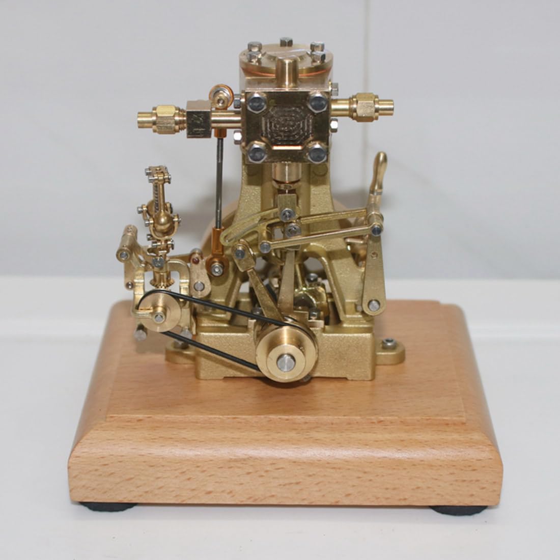 PizazzToy Dampfmaschine Bausatz Erwachsene, 1.85CC Mini-Retro-Vertikal-Einzylinder-Hubkolben-Doppelwirkungs-Dampfmaschinenmodell mit Drehzahlreduzierer