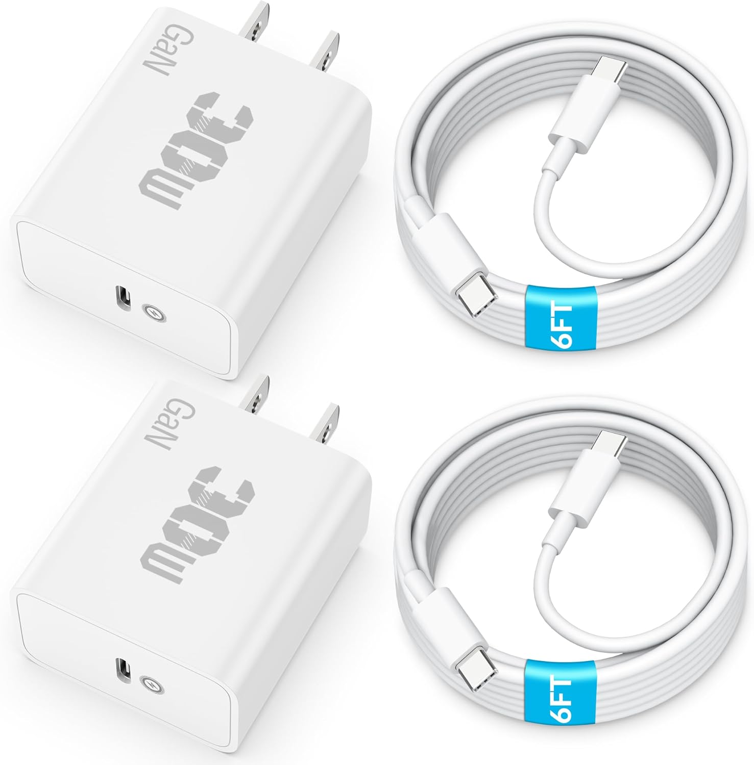 Pixel Fast Charger, 2-Pack 30W USB C Wall Charger Fast Charging Block with 6FT USB-C Cable Cord for Google Pixel 10/10 Pro/10 Pro XL/10 Pro Fold/9/9a/9 Pro XL/8/8a/8 Pro/7/7a/7 Pro/6/5/4/3 XL, Tablet