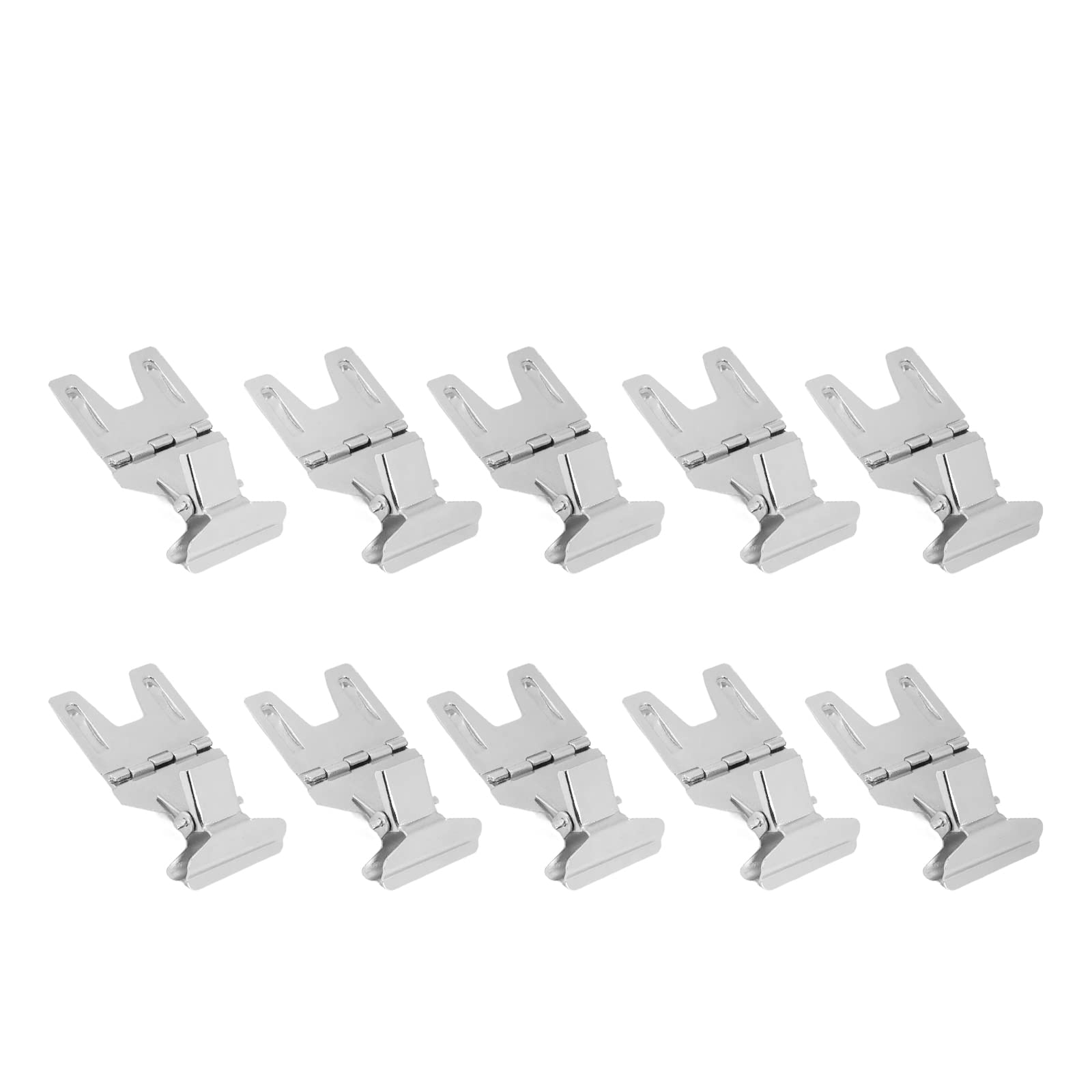 Coshar 10 Pieces Metal Sign Clips Sign Holder with Clamp Price Display Holder Adjustable Clip Holder for Note, Card, Price Tag, Store, Supermarket, Office (Silver)