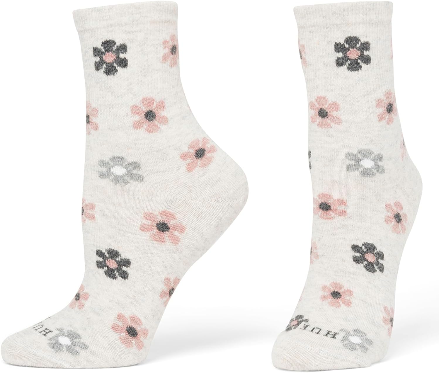 HUE Women's Merino Wool Warm Winter Mini Crew Breathable Natural Temperature Regulating Athletic Socks 2 Pair Pack - Image 2