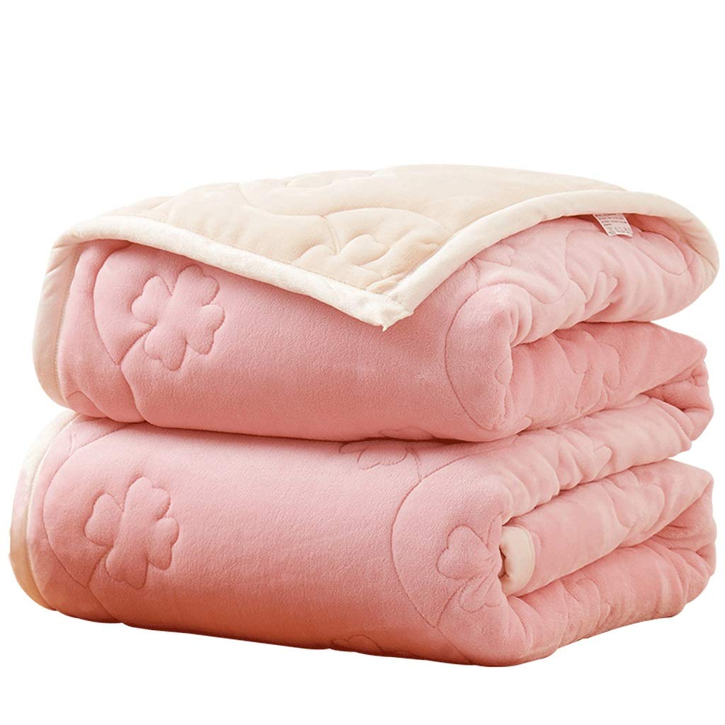 Kawahoney Mink Fleece Blanket King Size Pink Fuzzy Fluffy