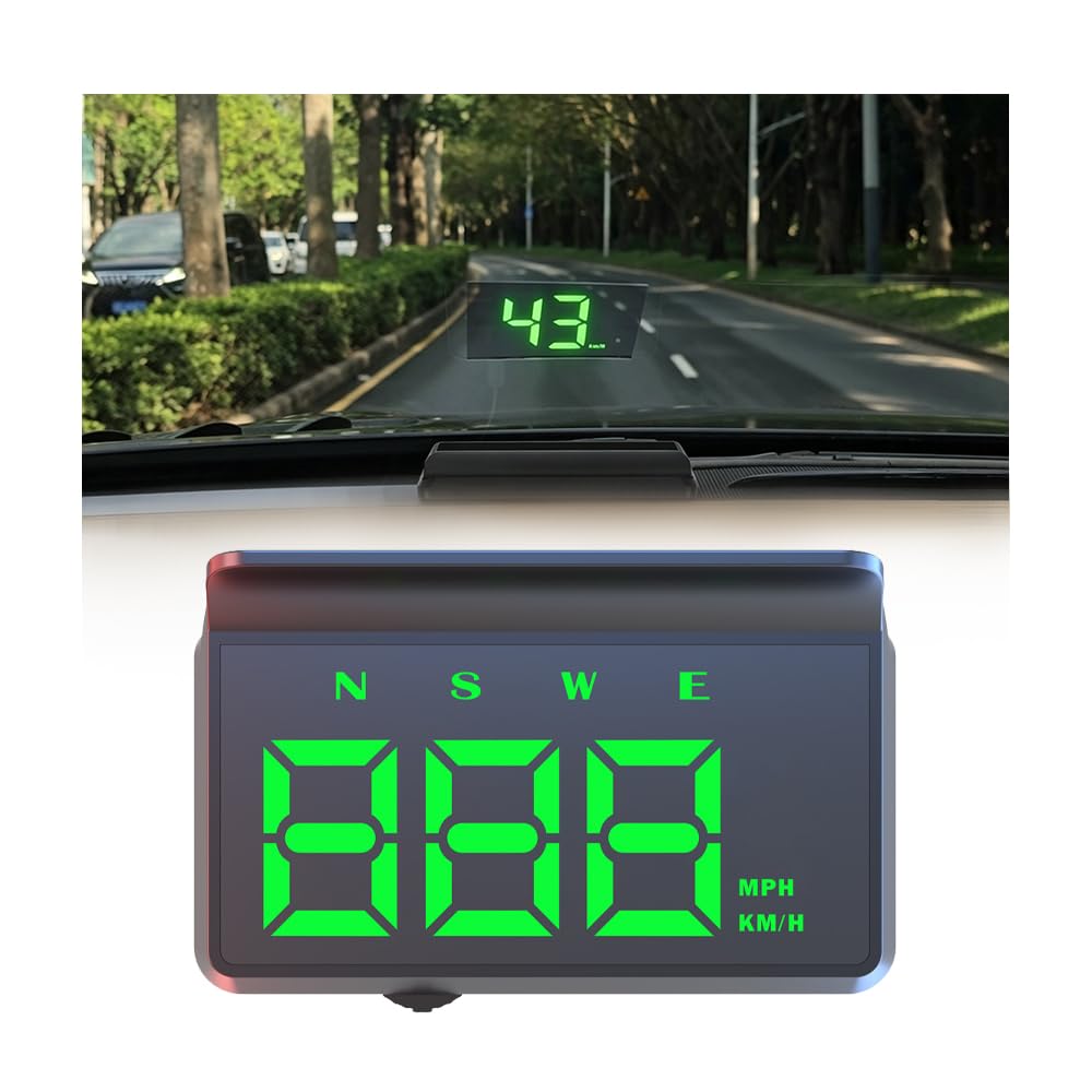 Car Heads up Display for Abarth 600e 2023-2026 Digital Speedometer for Car HUD Head up Speed Displays Interior Accessories Green normal