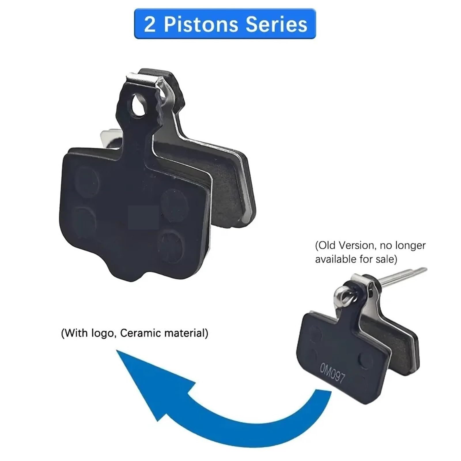 actuador de freno Sistemas de Servofreno Pastillas de freno de disco hidráulicas cerámicas Y-5 A5-D de 2/4 pistones para bicicletas eléctricas de montaña y scooter.(2-pistons 8 Pairs)