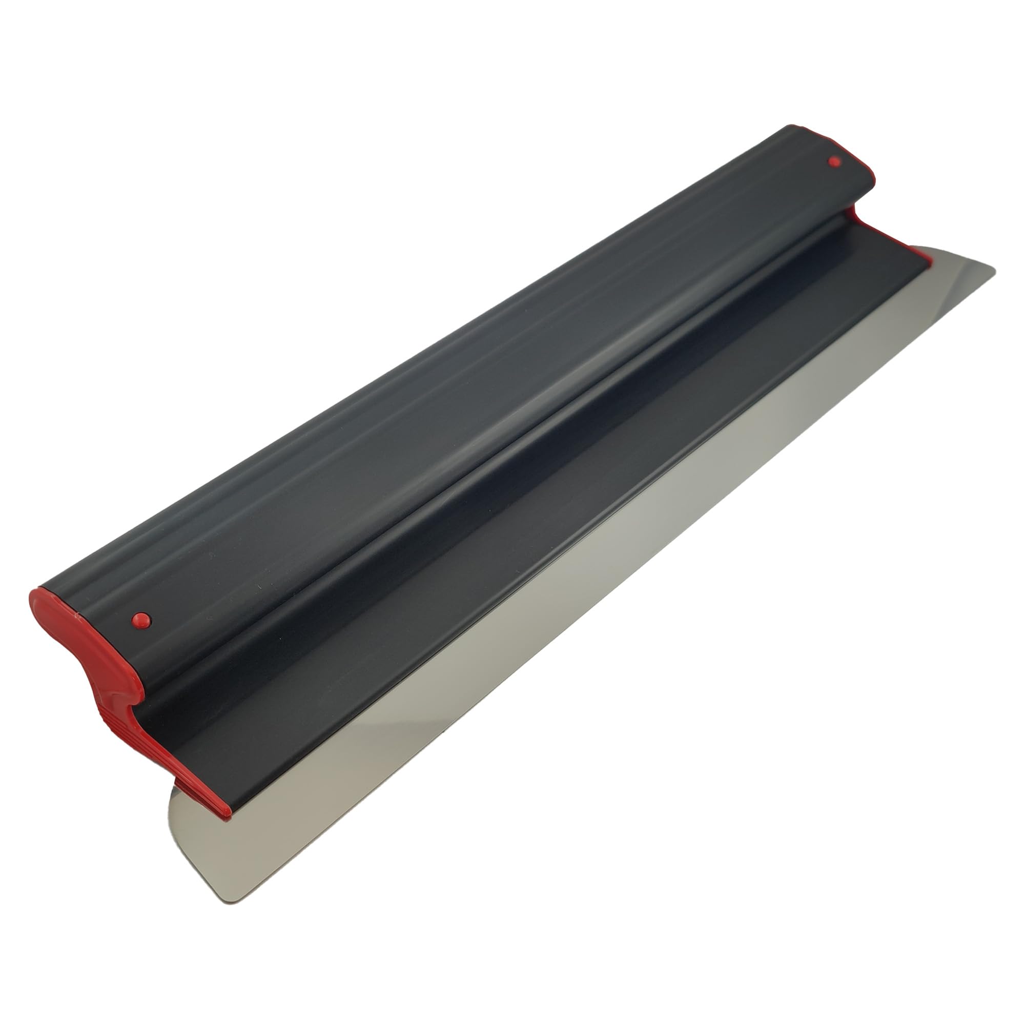 Ergoplast - Set di 2 spatole da 40 cm + 80 cm, per cartongesso, in acciaio inox da 0,3 mm, impugnatura in plastica, ultra leggera, per intonacare e stucco