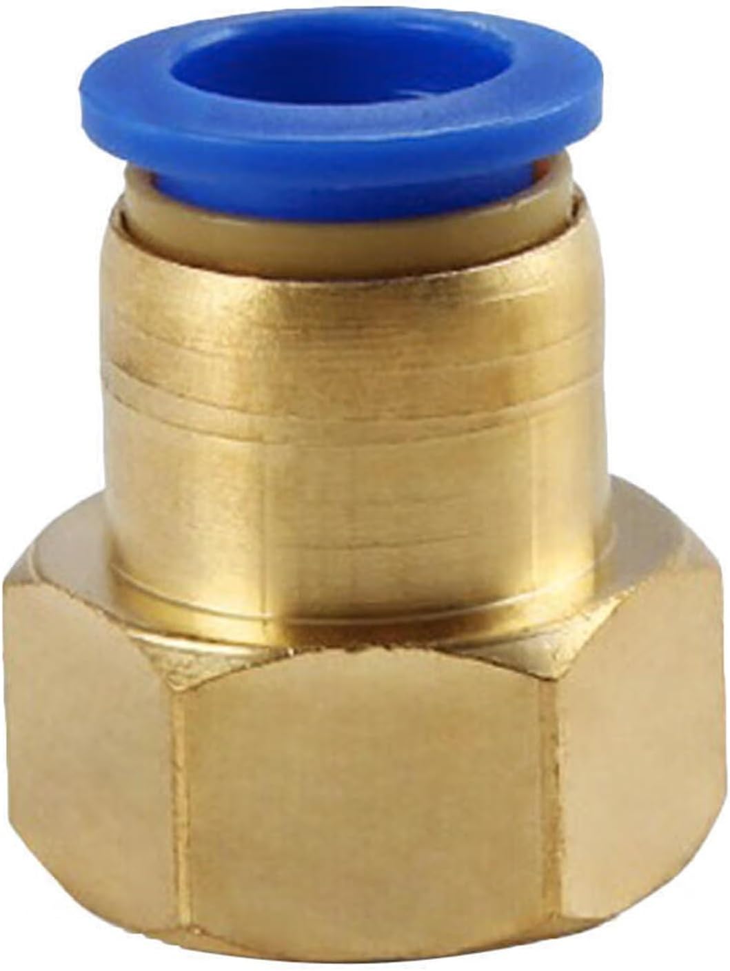 PCF female thread straight quick-connect connector; blue-black PCF8-02