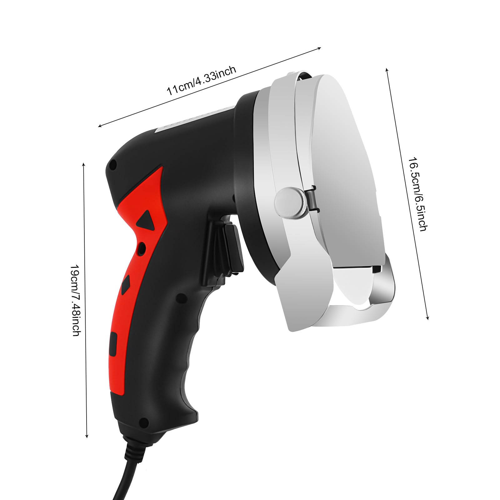 Coupe-kebab électrique, avec moteur en cuivre de 80 W, épaisseur de coupe réglable de 1 à 8 mm, lames en acier inoxydable rouge/noir pour restaurants et snacks Shawarma