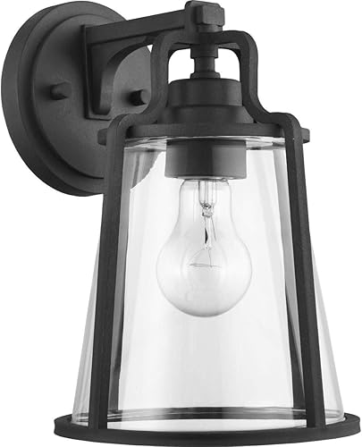 Miniatura 8 de Progress Lighting Benton Harbor Collection - Farol de pared mediana para exteriores, cristal transparente, urbano, industrial, para exteriores,