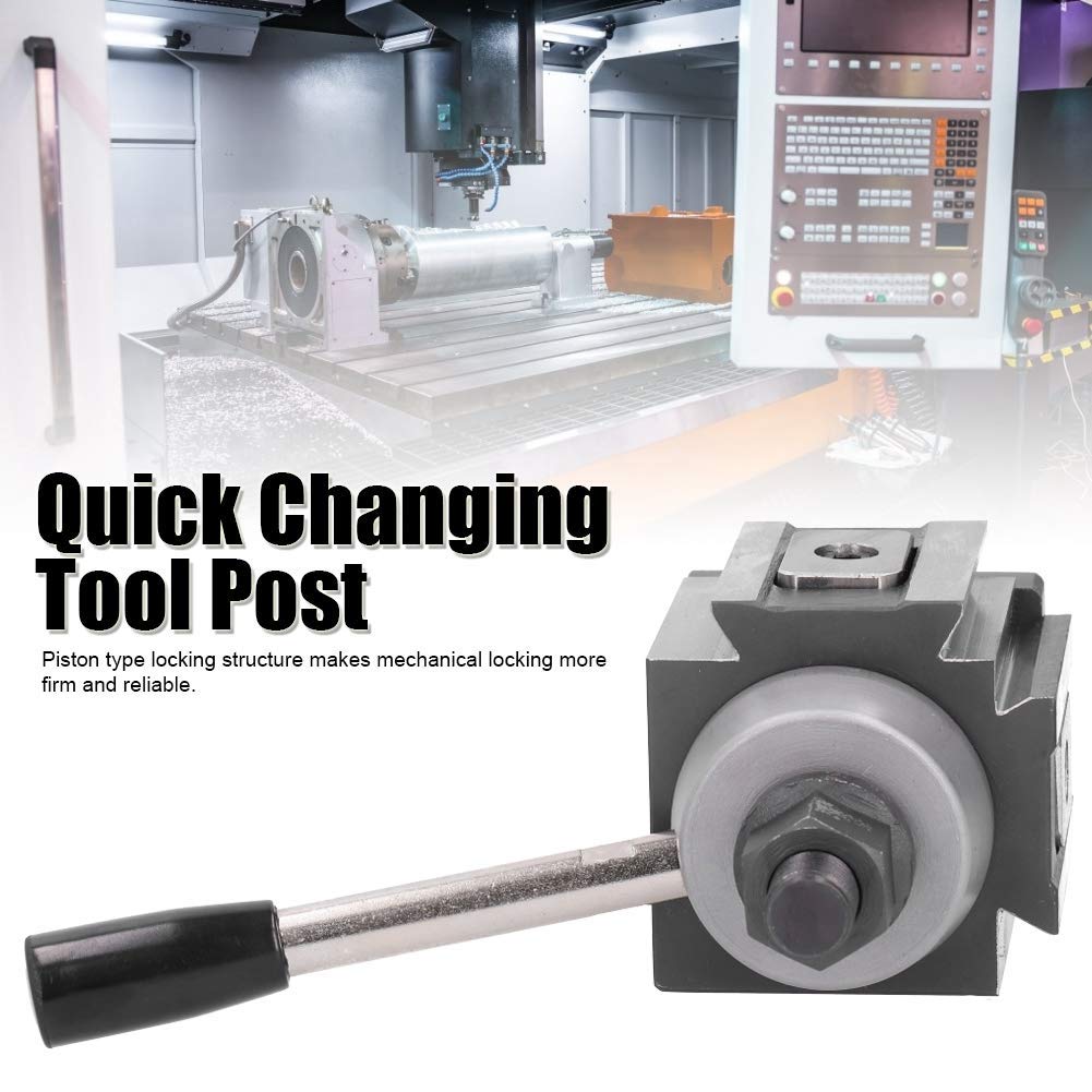 Tornio CNC Portautensili Portautensili a Cambio Rapido Supporto per Tornio a Colonna a Pistone AXA Portautensili per Tornio CNC 6-12 Pollici 250-100 con Struttura di Bloccaggio a Pistone ed