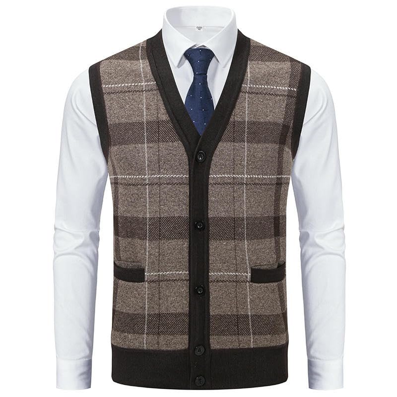 Chaleco de punto térmico de hombre ropa de abrigo ajustada para invierno 6
