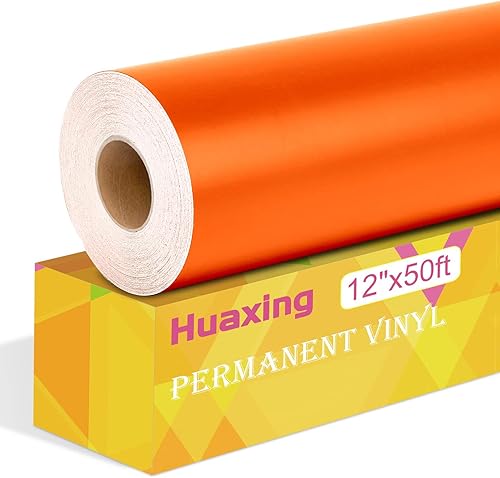 Miniatura 7 de Huaxing Vinilo permanente amarillo mate para Cricut, rollo de vinilo adhesivo permanente de 12 pulgadas x 50 pies para Cricut, Silhouette,