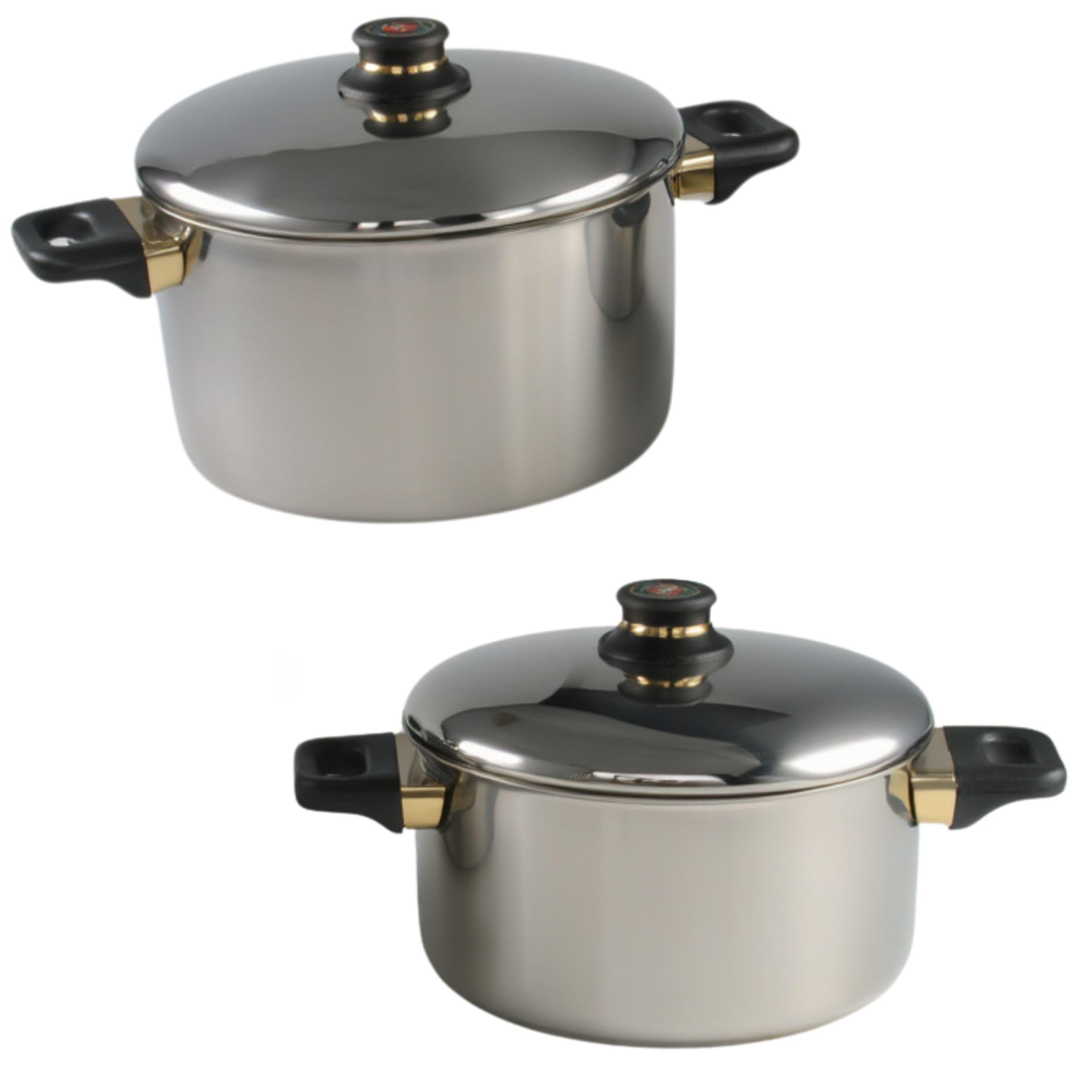 Gourmet Maitre CRC Set di pentole grandi (2 pezzi), in acciaio inox (20 e 24 cm)